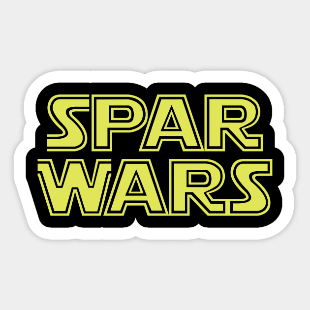 Spar wars funny t-shirt Sticker by RedYolk